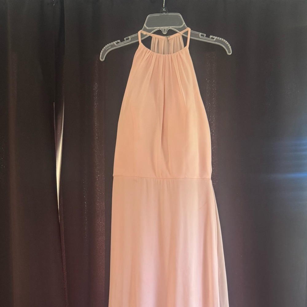 Levkoff light pink/nude bridesmaid dress